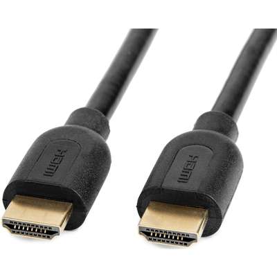 Rocstor Premium 6 ft 4K High Speed HDMI to HDMI M/M Cable - 6 ft HDMI A/V Cable for Audio/Video Device, HDTV, DVD Player, Stereo Receiver, Projector, Gaming Console, Monitor - First End: 1 x 19-pin HDMI 2.0 Digital Audio/Video - Male - Second End: 1 x 19-pin HDMI 2.0 Digital Audio/Video - Male - 18 Gbit/s - Supports 4K x 2K with resolution up to 3840 x 2160 - 28 AWG - Gold Plated Connectors - Shielding - Black